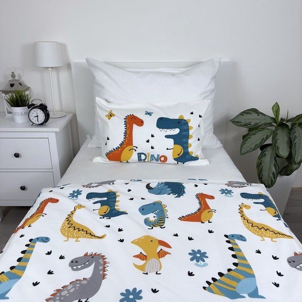Bawełniana pościel dziecięca do łóżeczka 100x135 cm Dino World – Jerry Fabrics-image-1