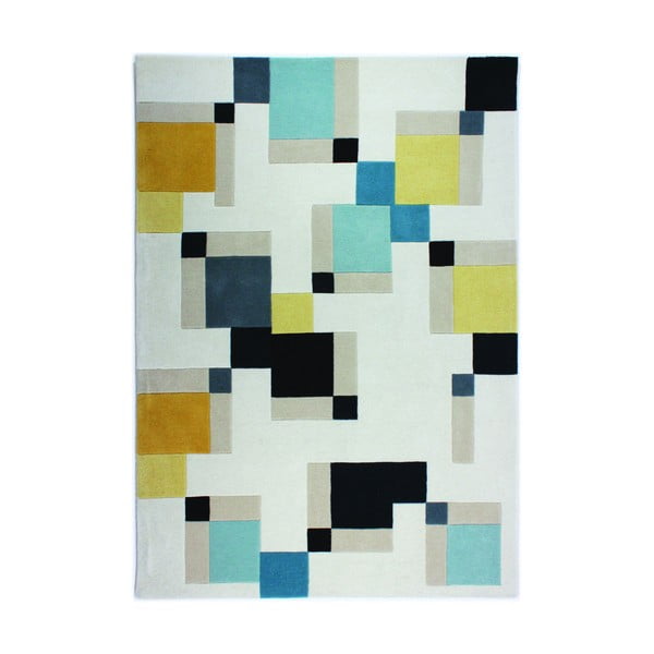 Dywan wełniany Flair Rugs Illusion Abstract Blocks, 80x150 cm