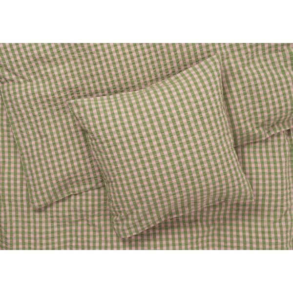 Zielono-różowa pościel jednoosobowa z kory 140x200 cm Bæk&Bølge – JUNA-image-2