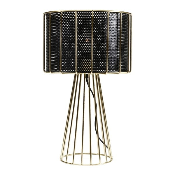 Czarno-złota lampa stołowa Kare Design Wire