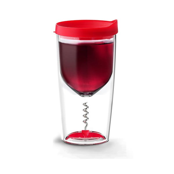 Termos na wino z korkociągiem Vino Opener Red