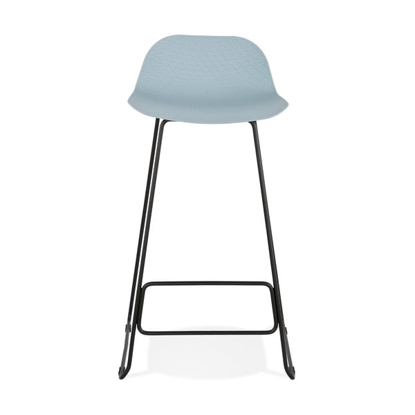 Niebieski hoker z czarnymi nogami Kokoon Slade, wys. siedziska 76 cm-image-4