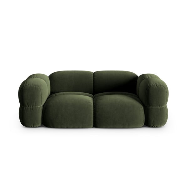 Zielona aksamitna sofa 210 cm Loretto – Cosmopolitan Design