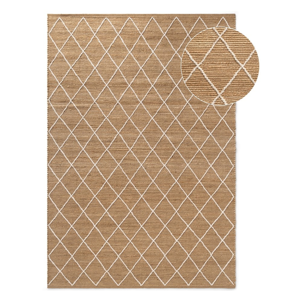 Dywan z juty tkany ręcznie w naturalnym kolorze 80x150 cm Kunu – Hanse Home