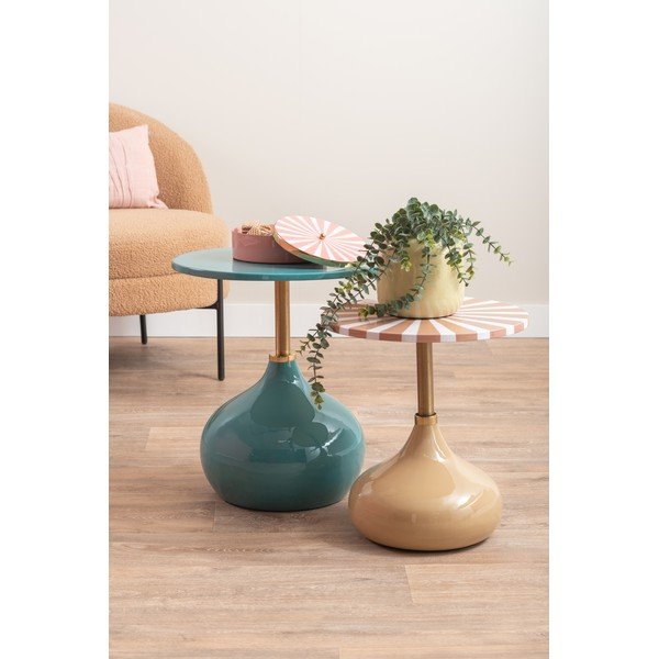Metalowy okrągły stolik ø 41 cm Candy Swirl – Leitmotiv-image-1