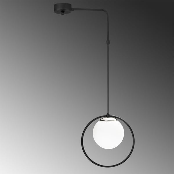 Czarna metalowa lampa wisząca Opviq lights Elpidas-image-2