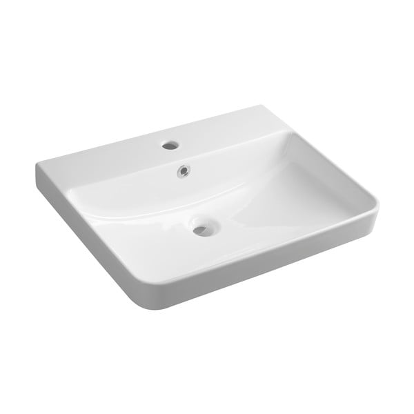 Biała ceramiczna umywalka 60x48 cm Neron – Sapho