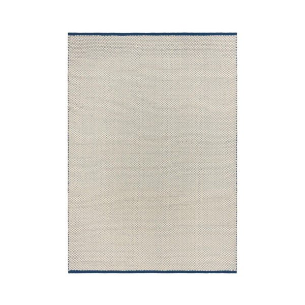 Niebieski/beżowy wełniany dywan tkany ręcznie 140x200 cm Lenu – noo.ma