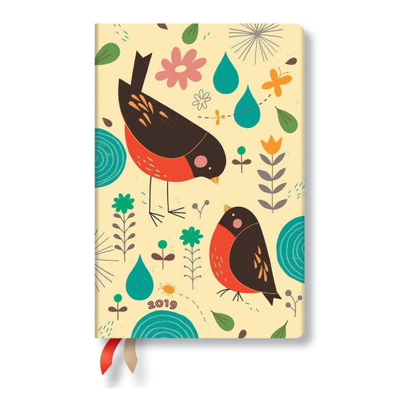 Kalendarz dzienny na 2019 rok Paperblanks Mother Robin, 9,5x14 cm