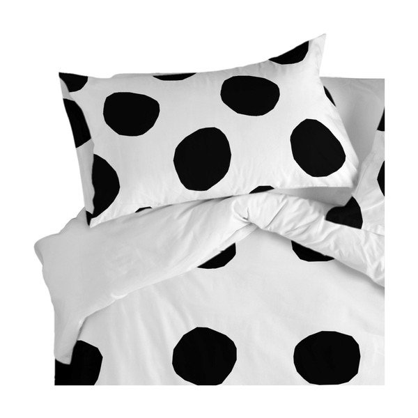 Zestaw 2 bawełnianych poszewek na poduszki Blanc Dot, 50x75 cm-image-1