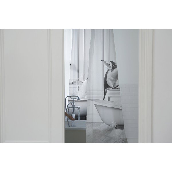 Zasłona prysznicowa 175x180 cm Showe Penguin – Little Nice Things-image-1