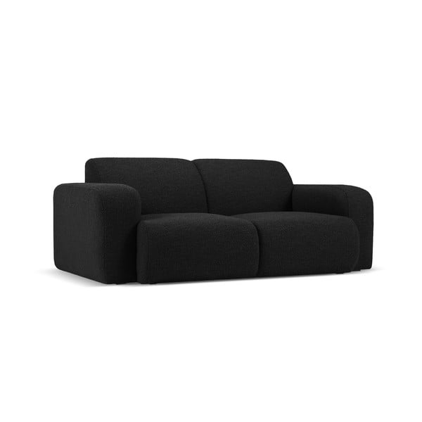 Czarna sofa z materiału bouclé 170 cm Molino – Micadoni Home-image-2