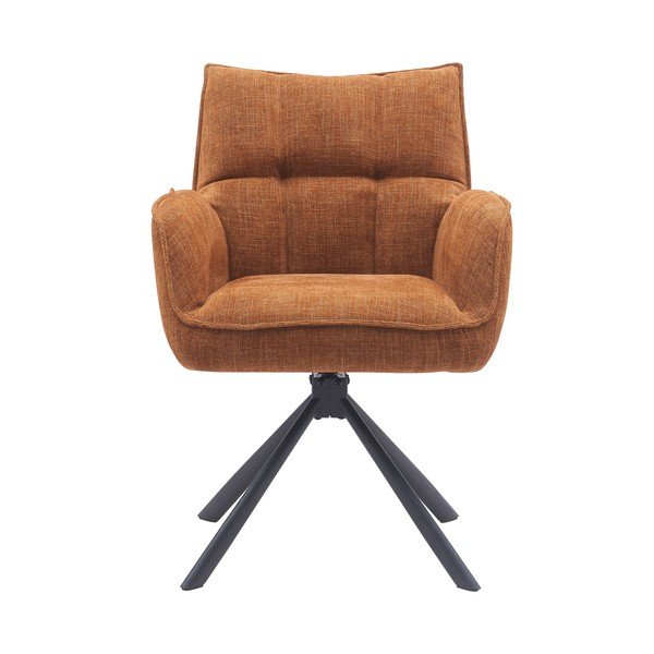 Pomarańczowe tapicerowane fotele jadalniane zestaw 2 szt. Marilla – Unique Furniture-image-1