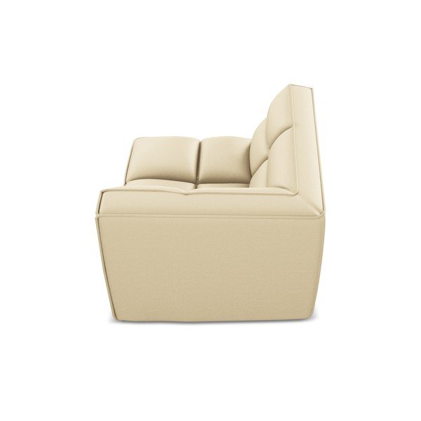 Kremowy moduł sofy z imitacji skóry Kalai – Makamii-image-3