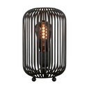 Czarna lampa stołowa z metalowym kloszem (wysokość 25 cm) Cage – Fischer & Honsel