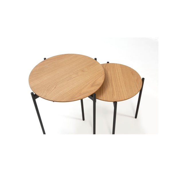 Zestaw 2 stolików w dekorze drewna Marckeric Piera-image-3