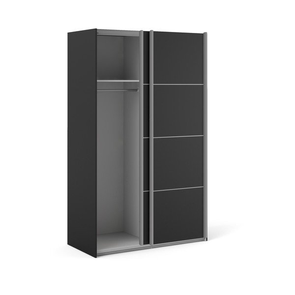 Czarna szafa Tvilum Verona, 122 x 202 cm-image-2