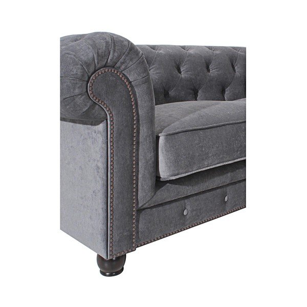 Szara sofa Max Winzer Orleans Velvet, 216 cm-image-2