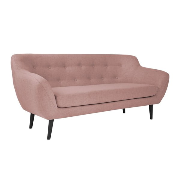 Różowa sofa Mazzini Sofas Piemont, 188 cm