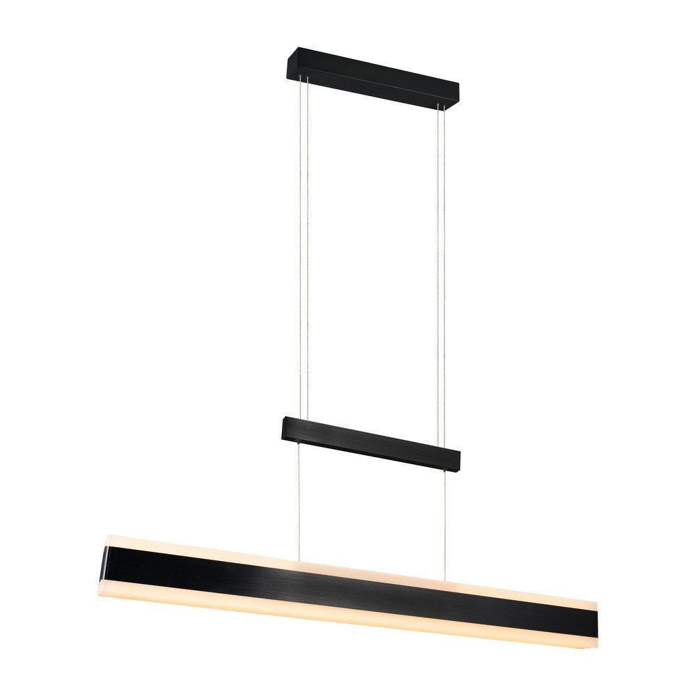 Lampa wisząca LED w kolorze matowej czerni z metalowym kloszem Arcola – Trio (zdjęcie 5)