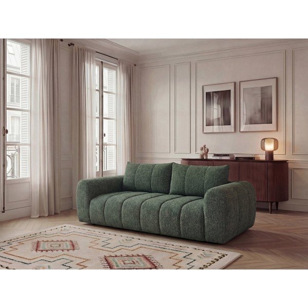 Ciemnozielona sofa 242 cm Nesty – Bobochic Paris-image-1