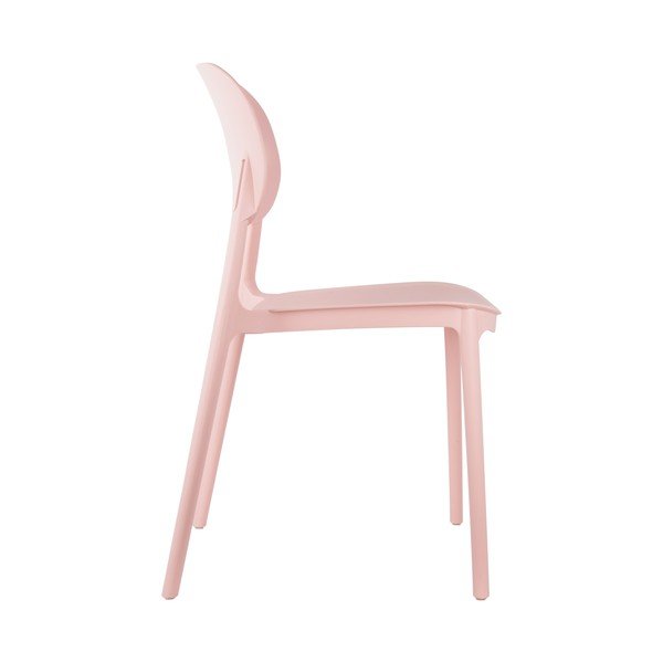 Jasnoróżowe plastikowe krzesła zestaw 4 szt. Cheer – Leitmotiv-image-3
