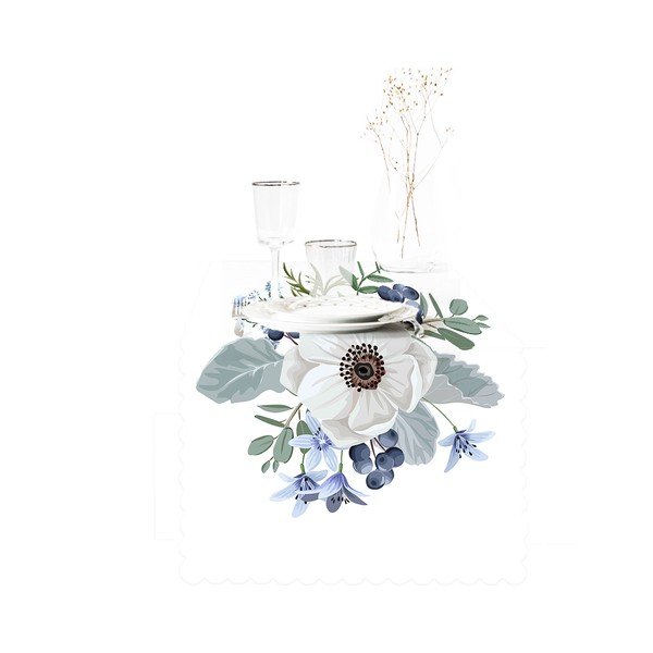 Bieżnik 40x130 cm Blue Rose – Minimalist Cushion Covers-image-2