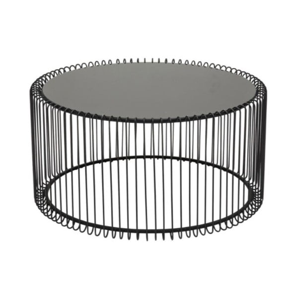 Zestaw 2 czarnych stolików Kare Design Wire-image-1