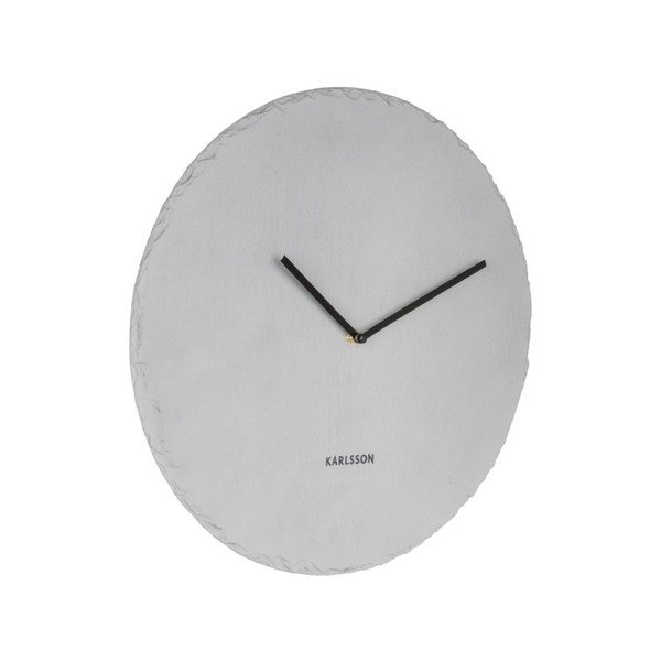 Szary zegar ścienny z łupku Karlsson Slate, ⌀ 40 cm-image-2