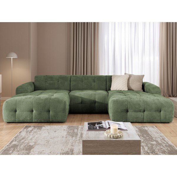 Zielony narożnik (w kształcie litery U/z szezlongiem) Melva – Ropez-image-2