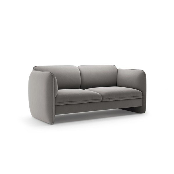 Ciemnoszara aksamitna sofa 168 cm Georgia – Micadoni -image-2