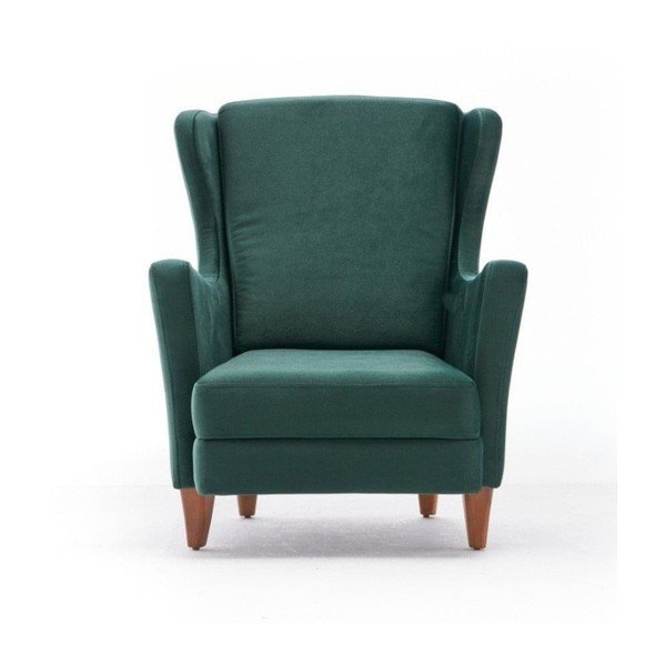 Zielony fotel typu uszak Lola Brejer – Artie