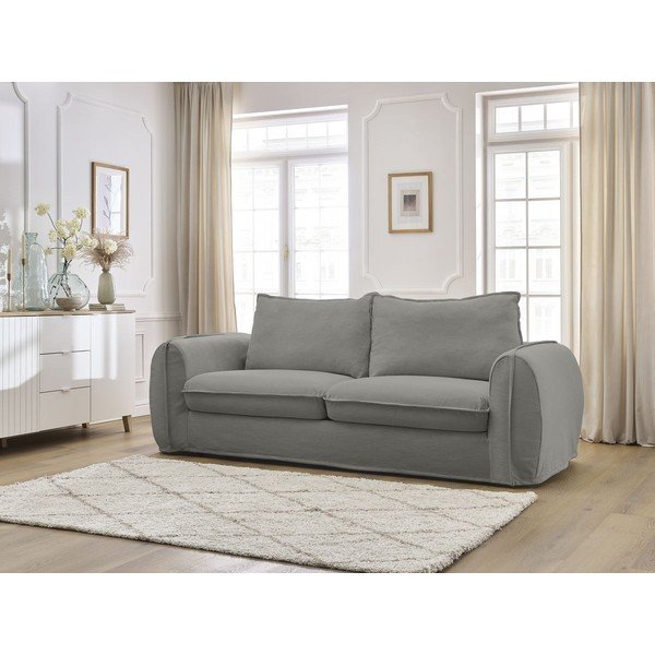 Ciemnoszara sofa do spania/rozkładana 236 cm Archimede – Bobochic Paris-image-1