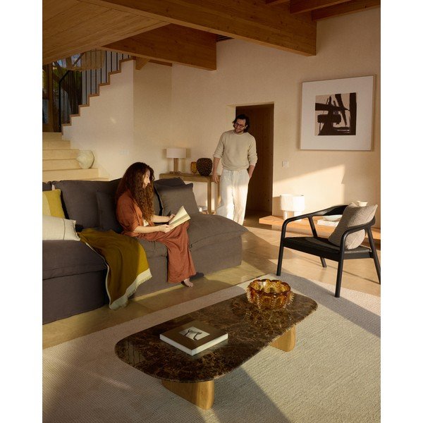 Ręcznie malowany obraz z ramą w zestawie/na płótnie 100x100 cm Arilan – Kave Home-image-1