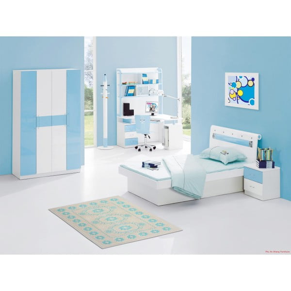 Turkusowy dywan bawełniany Floorist Oni, 120x180 cm-image-1