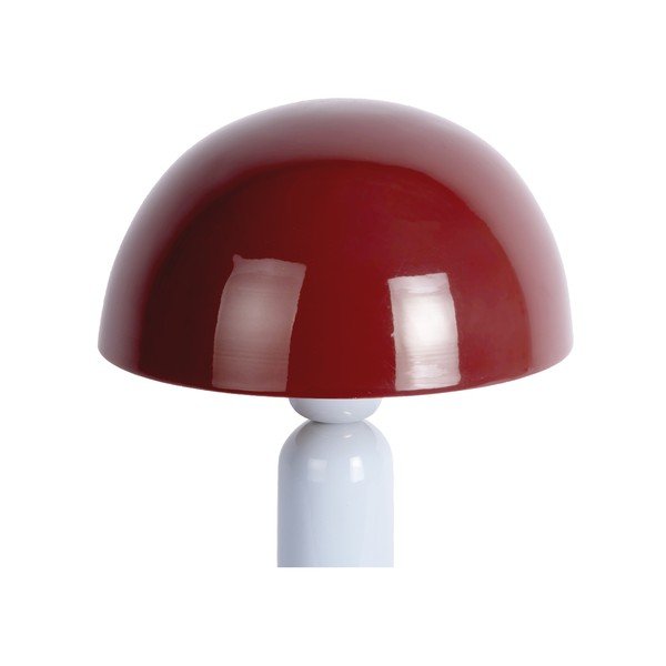 Bordowa/jasnoniebieska metalowa lampa stołowa (wysokość 30 cm) Firenze round – Leitmotiv-image-2
