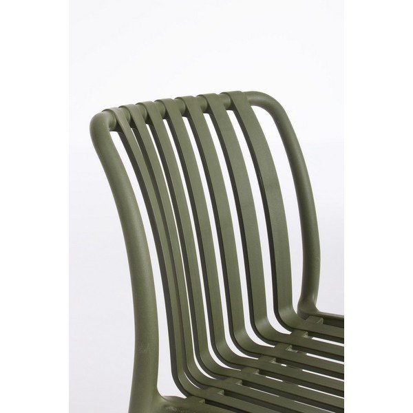 Zielone plastikowe krzesło ogrodowe Billie – Bizzotto-image-1