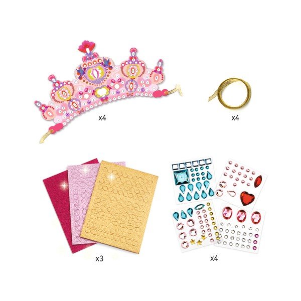 Zestaw do stworzenia 4 koron Djeco Princess-image-1