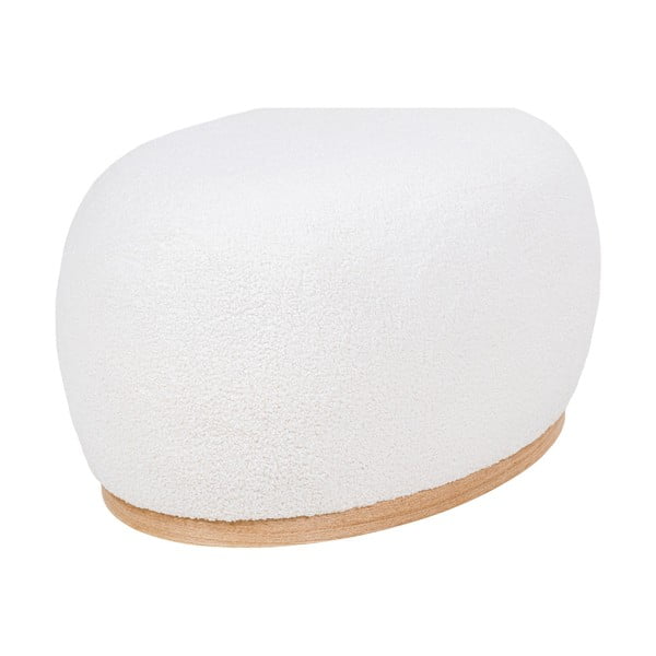 Biały puf z materiału bouclé Manhattan – House Nordic-image-1