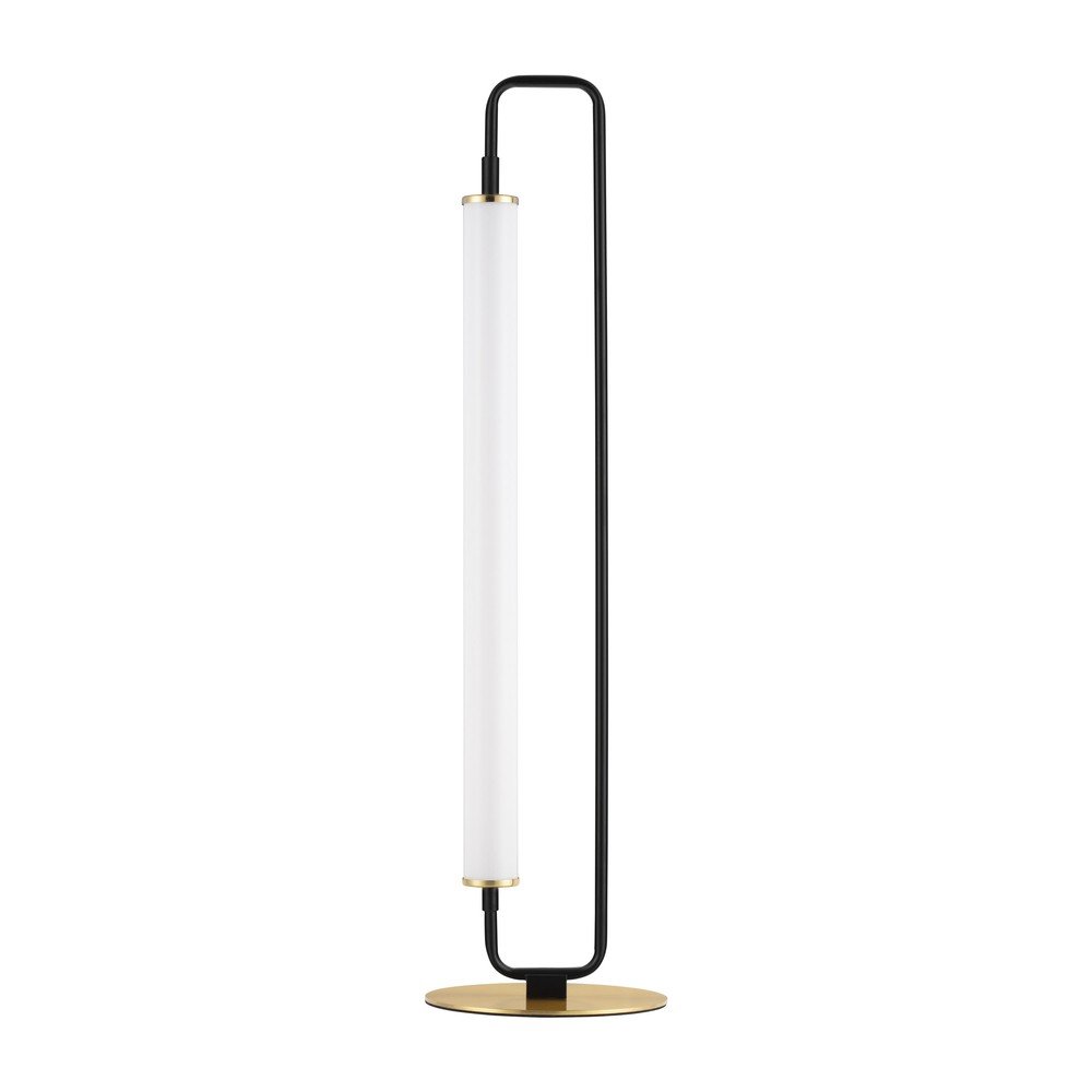 Biała/w kolorze matowej czerni metalowa lampa stołowa LED (wysokość 68 cm) Wetro – Nova Luce