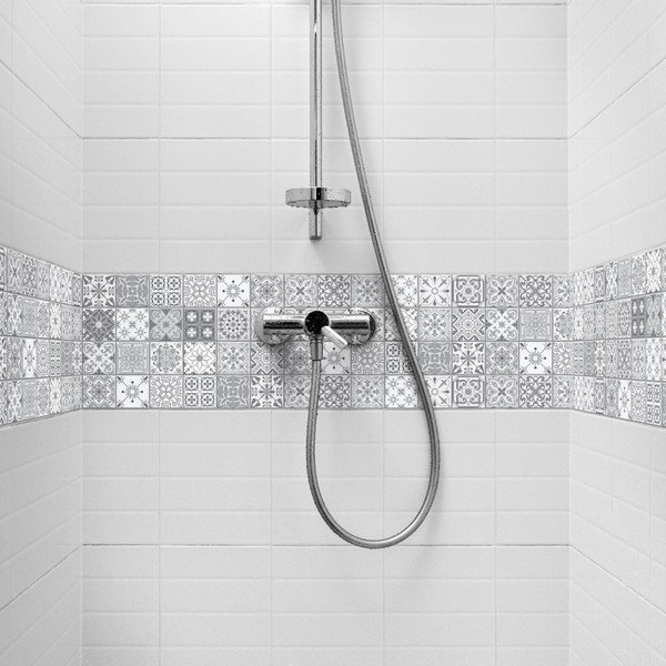 Zestaw 6 naklejek ściennych Ambiance Stickers Friezes Tiles Lia, 5x30 cm-image-3