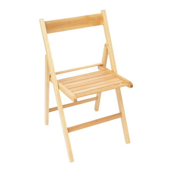 Zestaw 4 drewnianych krzeseł składanych Valdomo Milleusi Natural