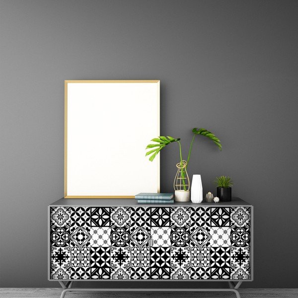 Zestaw 60 naklejek na meble Ambiance Tiles Stickers For Furniture Maria, 20x20 cm-image-1