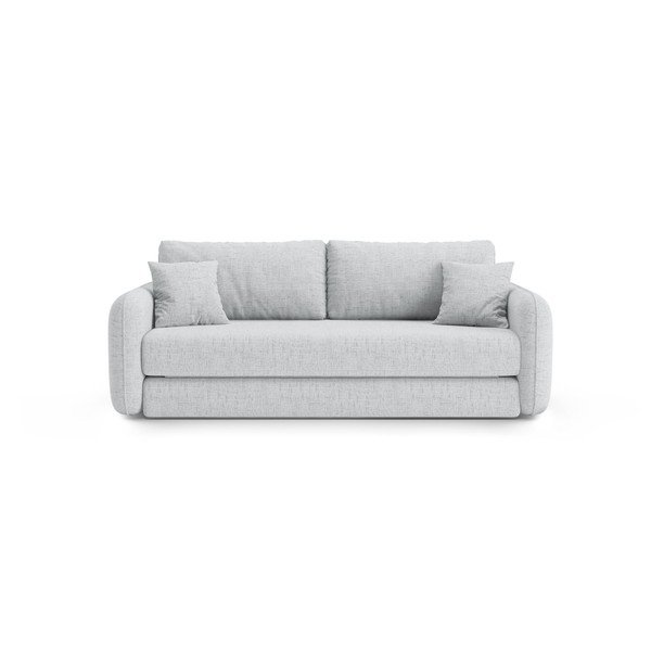 Jasnoszara rozkładana sofa 225 cm – Micadoni 