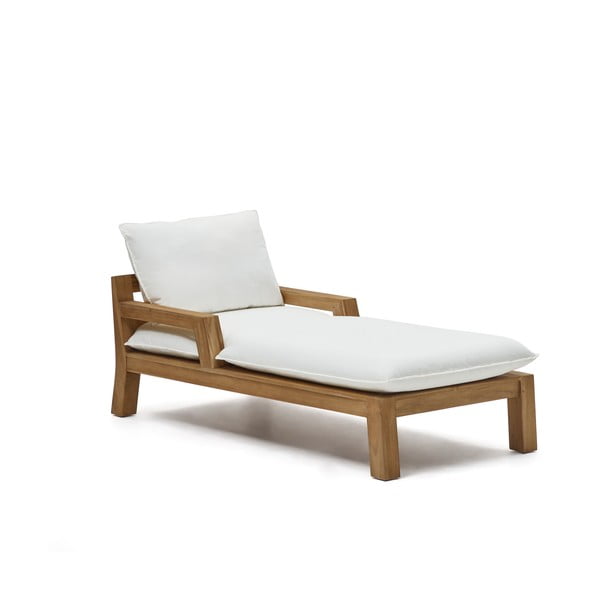 Biały drewniany leżak ogrodowy Forcanera – Kave Home