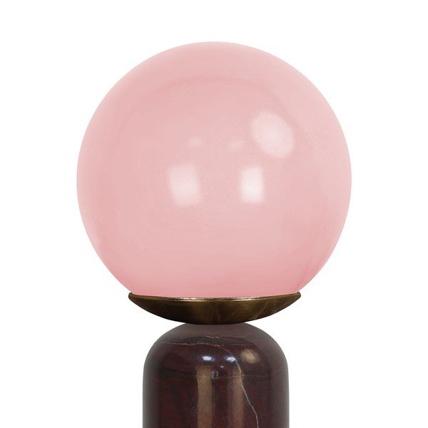 Bordowa marmurowa lampa stołowa (wysokość 38 cm) Lazio Sphere – Leitmotiv-image-4