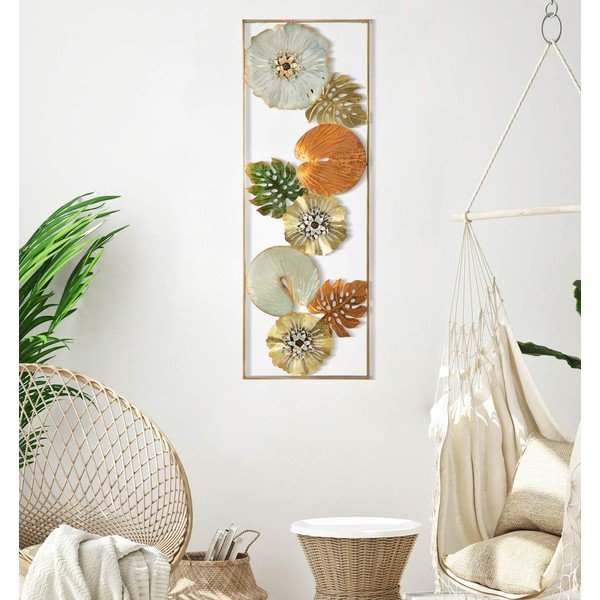 Metalowa dekoracja ścienna 31,5x90 cm Leaf – Mauro Ferretti-image-1