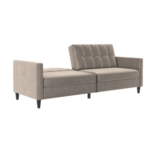 Beżowa aksamitna sofa 203 cm Hartford – Støraa-image-3