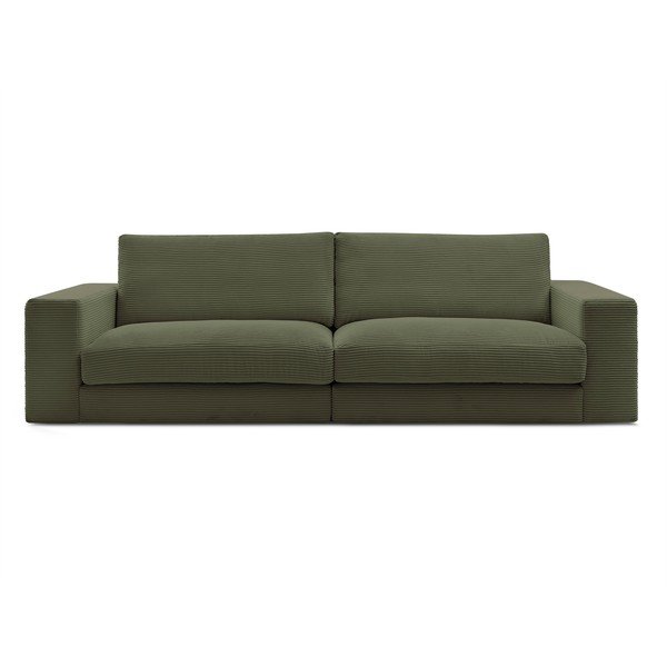 Zielona sztruksowa sofa 274 cm Leonard – Bobochic Paris