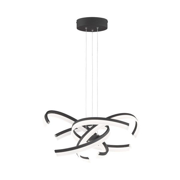 Czarna lampa wisząca LED ze ściemniaczem ø 65 cm Sund TW – Fischer & Honsel